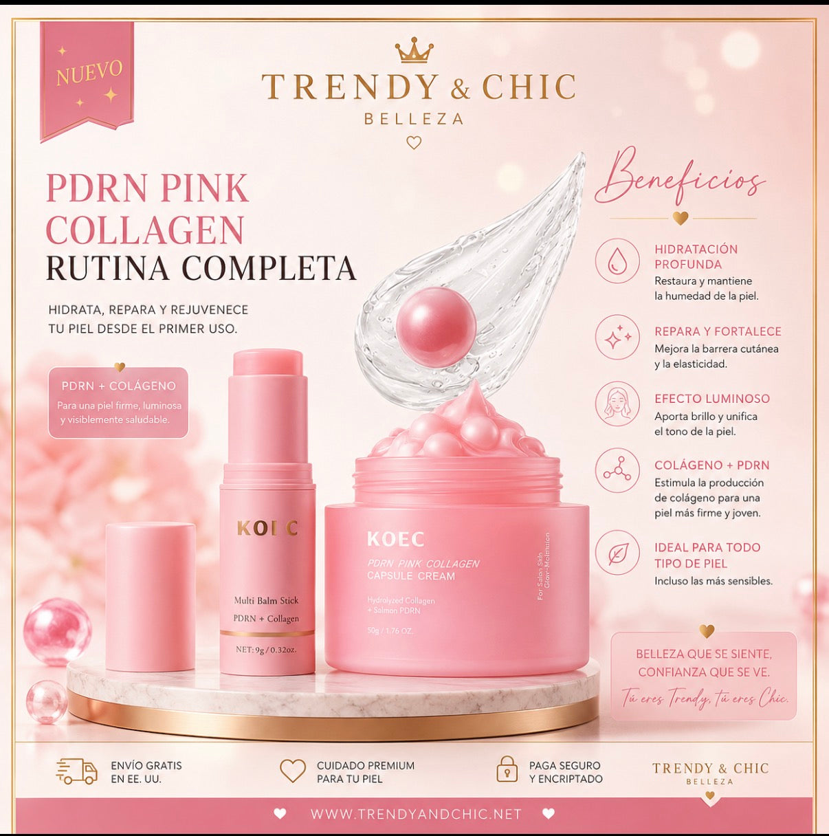 KOEC PDRN PINK COLLAGEN DUO- TRATAMIENTO INTENSIVO DE COLÁGENO