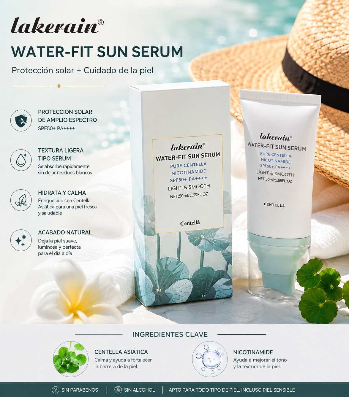 PROTECTOR SOLAR SPF 50- CENTELLA ASIÁTICA