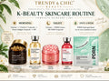 TRENDY & CHIC KBEAUTY RUTINA PARA EL CUIDADO DE LA PIEL- LÍNEA COMPLETA