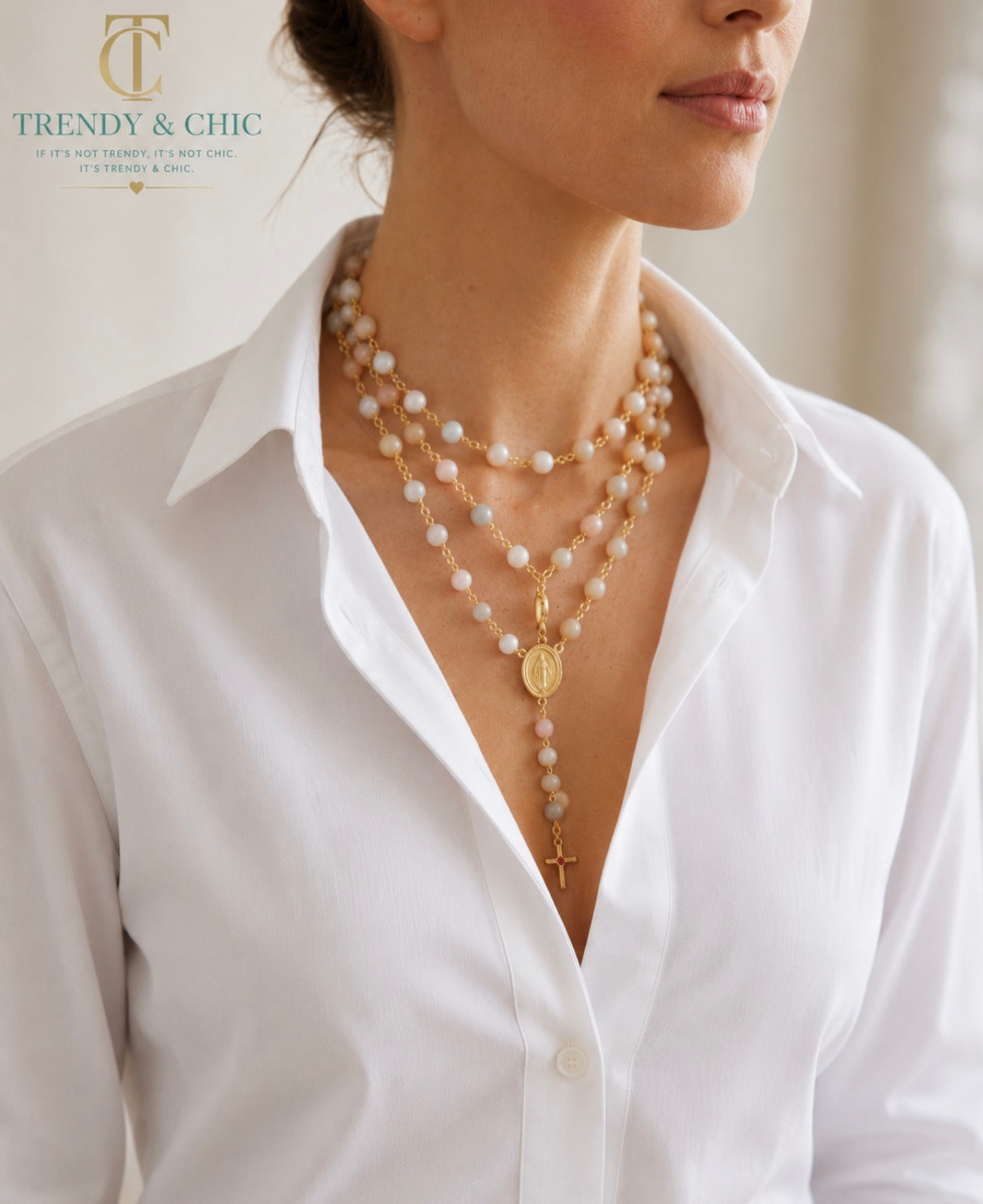 COLLAR ROSARIO CELESTIAL